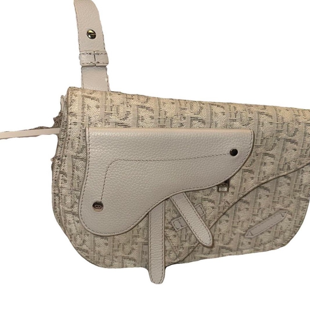 Elegant Cream Designer Saddle Bag